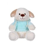 Peluche - peluche sweat friends color chien bleu clair en peluche - 40 cm bleu
