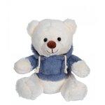 Peluche - sweat friends color ourson bleu gris en peluche - 22 cm gris