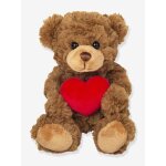 Peluche teddy avec c 1 / 2 ur 20 cm teddy hermann marron