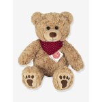 Peluche teddy curtis avec foulard 30 cm teddy hermann marron