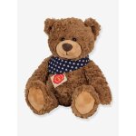 Peluche teddy avec foulard 30 cm teddy hermann marron
