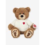 Peluche teddy percy avec pull 30 cm teddy hermann marron