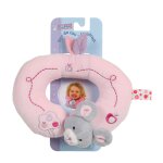 Peluche - tour de cou pomme souris - 24 cm rose