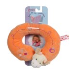 Peluche - tour de cou pomme vache - 24 cm orange