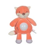 Peluche - veilleuse bebe bamboo - renard - 26 cm beige