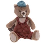 Peluche victor le castor marron