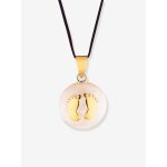 Pendentif bola de grossesse babyfeet or rose