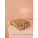Petit boutis en gaze de coton vichy caramel