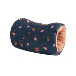 Petit coussin d'allaitement nomade brassard jersey fleurs / cassonade fleurs cassonade