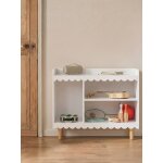 Petit meuble de rangement feston blanc