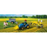 Petit tracteur avec andaineur � foin 72163 multicolore
