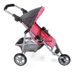 Petite poussette de jogging lola pour poupons ros et gris