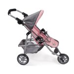 Petite poussette de jogging lola pour poupons rose clair