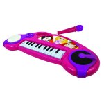 Piano �lectronique disney princesse avec effets lumineux et microphone rose