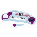 Piano lectronique la reine des neiges avec effets lumineux et microphone bleu