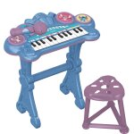 Piano �lectronique stitch avec siege et microphone bleu