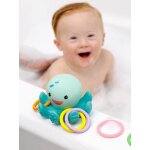 Pieuvre lumineuse de bain avec anneaux - multicolore
