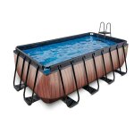 Piscine 400x200x122cm avec pompe filtrante � sable marron