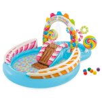 Piscine avec aire de jeux aquatiques candy zone multicolore Piscine avec aire de jeux aquatiques candy zone multicolore