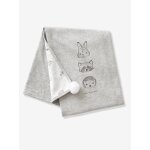 Plaid bb en maille jersey coton bio * mini compagnie cru / gris chin