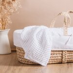 Plaid en coton bio paros blanc