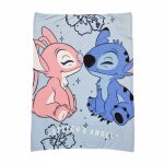 Plaid disney 2 en 1 angel et stitch polyester bleu