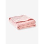 Plaid enfant en polaire motifs dorés rose / coeurs dorés Plaid enfant en polaire motifs dorés rose / coeurs dorés