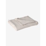 Plaid en gaze de coton bio taupe