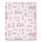 Plaid logo barbie polyester blanc