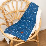 Plaid r�versible en minky new york lior, camel