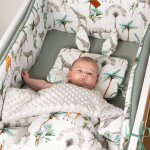 Plaid r�versible en minky safari gris