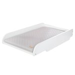 Plan  langer pour lit bb + matelas  langer dperlant roba style blanc / gris argent