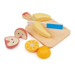 Planche  dcouper en bois avec fruits jeu de dnette pour enfants multicolor