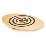 Planche d �quilibre en bois labyrinthe � boules color�es multicolore