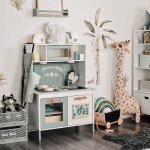 Planche de stickers enfants - plantes de jungle grey