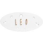 Plaque décorative personnalisable etoiles blanc Plaque décorative personnalisable etoiles blanc