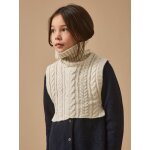 Plastron col roul� torsad� enfant ecru
