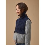 Plastron col roul� torsad� enfant marine