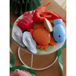 Plateau fruits de mer en bois fsc� bleu