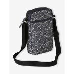 Pochette sacoche fille imprim� fleurs gris imprim�