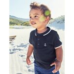 Polo bb personnalisable marine