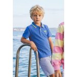 Polo brod� en coton enfant f�d�ral blue