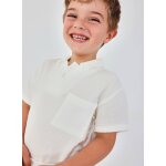 Polo en coton pour gar�on blanc