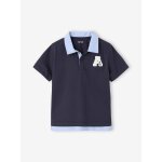Polo effet 2 en 1 garon bleu nuit