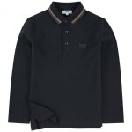 Polo enfant en coton noir intense