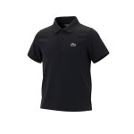 Polo enfant en coton noir. blanc