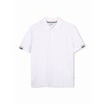 Polo gar�on col classique blanc