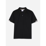 Polo gar�on col classique noir