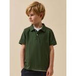 Polo gar�on en coton bio vert anglais