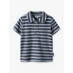 Polo gar�on en �ponge � rayures name it bleu ardoise